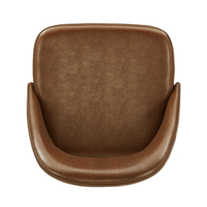 Kryston Retro Dining Chair with Curved Back Iron Legs and Upholstered Foam Seat