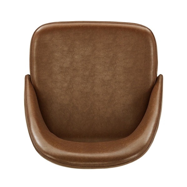 Kryston Retro Dining Chair with Curved Back Iron Legs and Upholstered Foam Seat