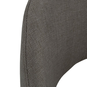Krista Upholstered Fabric Dining Chair Set with Open Back and Iron Legs Mid Century