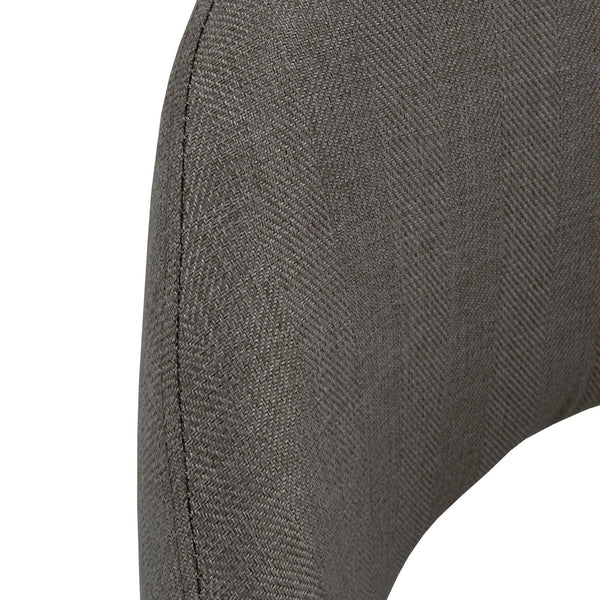 Krista Upholstered Fabric Dining Chair Set with Open Back and Iron Legs Mid Century