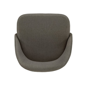 Krista Upholstered Fabric Dining Chair Set with Open Back and Iron Legs Mid Century