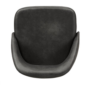 Kryston Retro Dining Chair with Curved Back Iron Legs and Upholstered Foam Seat