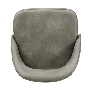 Kryston Retro Dining Chair with Curved Back Iron Legs and Upholstered Foam Seat