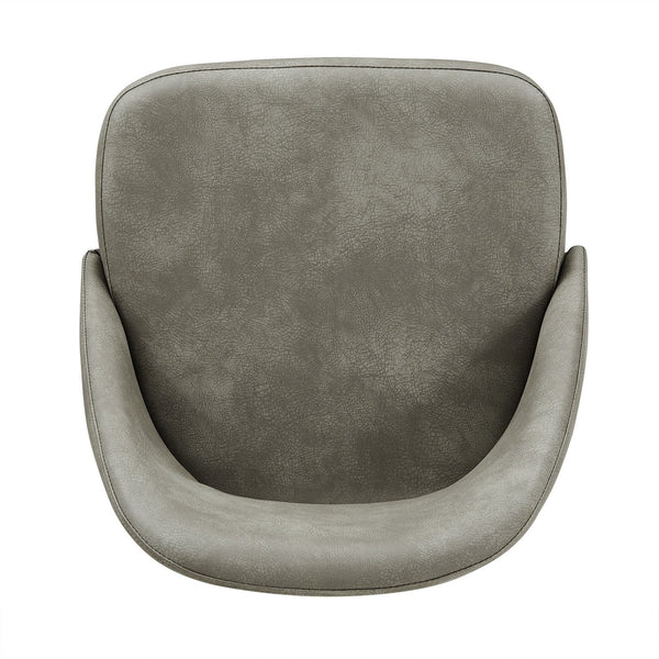 Kryston Retro Dining Chair with Curved Back Iron Legs and Upholstered Foam Seat