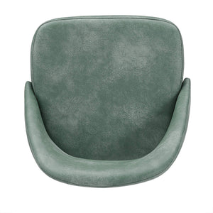 Kryston Retro Dining Chair with Curved Back Iron Legs and Upholstered Foam Seat