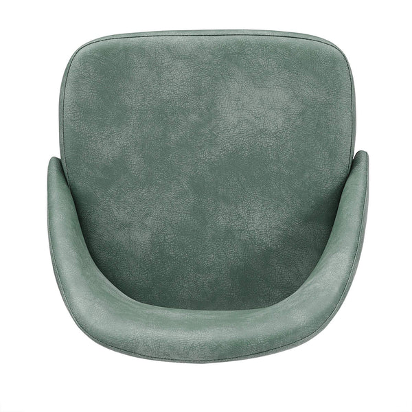 Kryston Retro Dining Chair with Curved Back Iron Legs and Upholstered Foam Seat