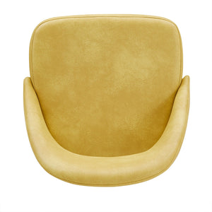 Kryston Retro Dining Chair with Curved Back Iron Legs and Upholstered Foam Seat