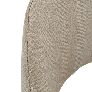 Krista Upholstered Fabric Dining Chair Set with Open Back and Iron Legs Mid Century