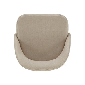 Krista Upholstered Fabric Dining Chair Set with Open Back and Iron Legs Mid Century