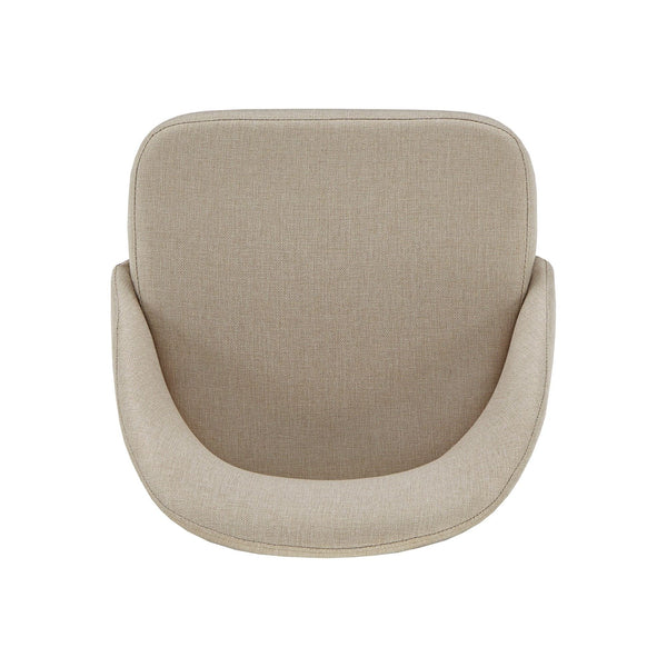 Krista Upholstered Fabric Dining Chair Set with Open Back and Iron Legs Mid Century