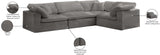 Cozy Grey Velvet Modular Sectional 634Grey-Sec4C Meridian Furniture