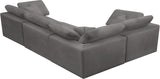 Cozy Grey Velvet Modular Sectional 634Grey-Sec4C Meridian Furniture