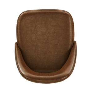 Kryston Retro Swivel Counterstools Set of Two with Cutout Back and Foam Cushion Seat