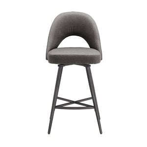Krista Mid-century Swivel Counter Stools Set of Two with Retro Curved Back Iron Frame