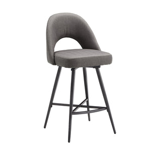 Krista Mid-century Swivel Counter Stools Set of Two with Retro Curved Back Iron Frame