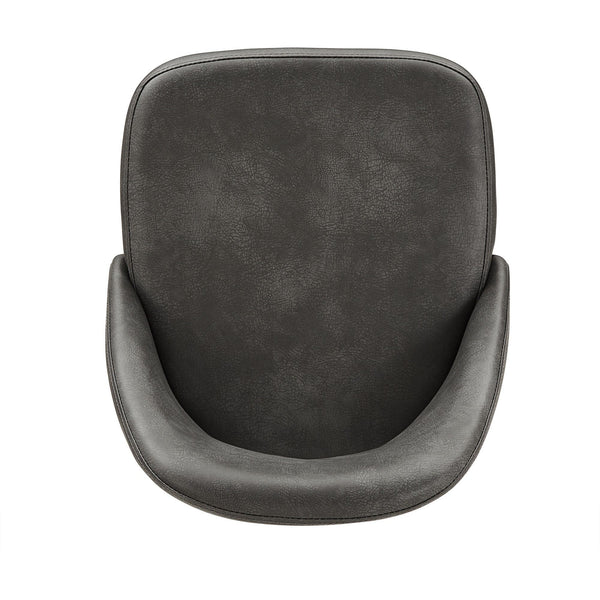 Kryston Retro Swivel Counterstools Set of Two with Cutout Back and Foam Cushion Seat