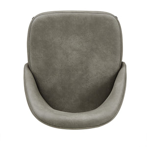 Kryston Retro Swivel Counterstools Set of Two with Cutout Back and Foam Cushion Seat