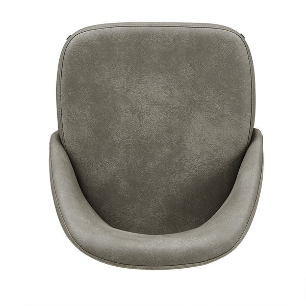 Kryston Retro Swivel Counterstools Set of Two with Cutout Back and Foam Cushion Seat