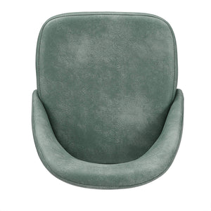 Kryston Retro Swivel Counterstools Set of Two with Cutout Back and Foam Cushion Seat