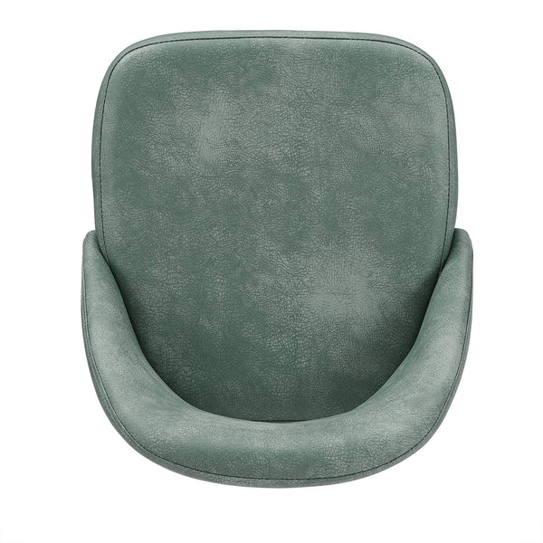 Kryston Retro Swivel Counterstools Set of Two with Cutout Back and Foam Cushion Seat