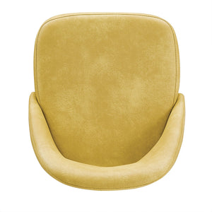 Kryston Retro Swivel Counterstools Set of Two with Cutout Back and Foam Cushion Seat
