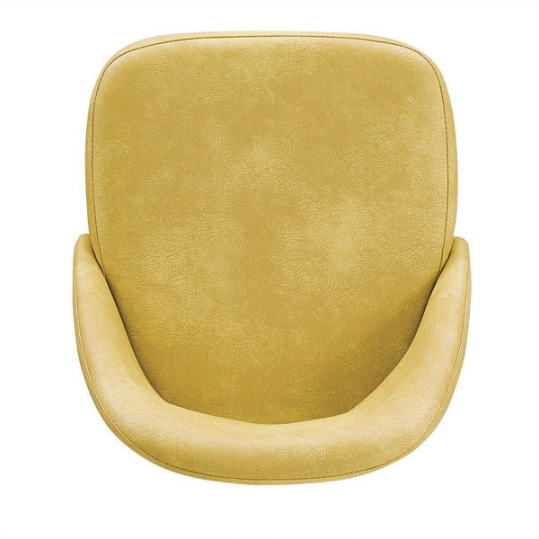 Kryston Retro Swivel Counterstools Set of Two with Cutout Back and Foam Cushion Seat