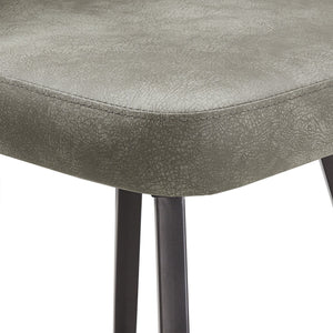 Kryston Swivel Barstools Set of 2 Upholstered Mid-century Iron Legs Kitchen Seating