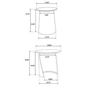 English Elm Lionett Solid Mango Wood Round Nesting Tables Organic Grain Living Room Accent Set B062P451990
