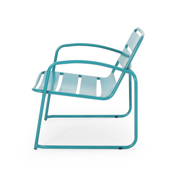 English Elm Christopher Knight Home® - CONRAD Chair with Sleek Iron Frame, Comfortable Curved Seat, Durable Outdoor/Indoor Accent Seating Teal 65197.00T