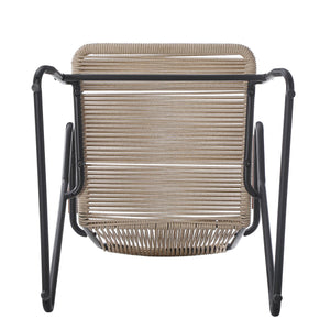 English Elm Christopher Knight Home® - MOONSTONE Light Brown Woven Rope Club Chairs Set of 2 – Powder-Coated Iron Frame, Modern Outdoor Seating N775P251643B