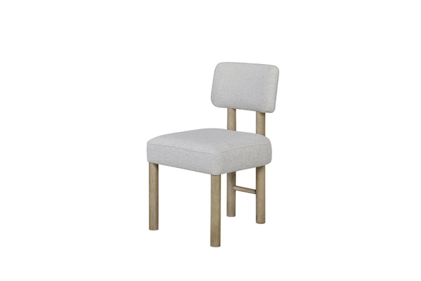 English Elm Upholstered Chair with English Knotty Oak Frame, Performance Fabric Seat & Back, Light Natural Finish Oak 41.5 L x 21.75 W x 14.25 H B2699P401371