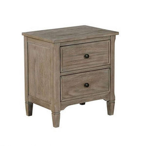 English Elm Transitional Twin Bed Set with Trundle and Nightstands Wire-brushed Wood Grain Finish B2741S00853