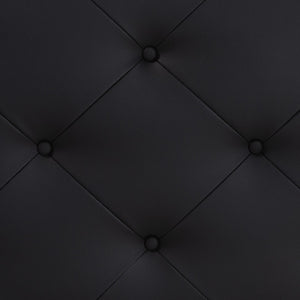 Baxton Studio Baxton Studio Modern Faux Leather Upholstered Headboard with Button-Tufting for Stylish Bedrooms King Black BBT6431-Black-King HB