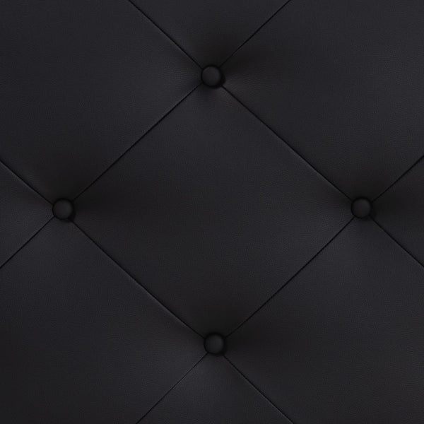 Baxton Studio Baxton Studio Modern Faux Leather Upholstered Headboard with Button-Tufting for Stylish Bedrooms King Black BBT6431-Black-King HB