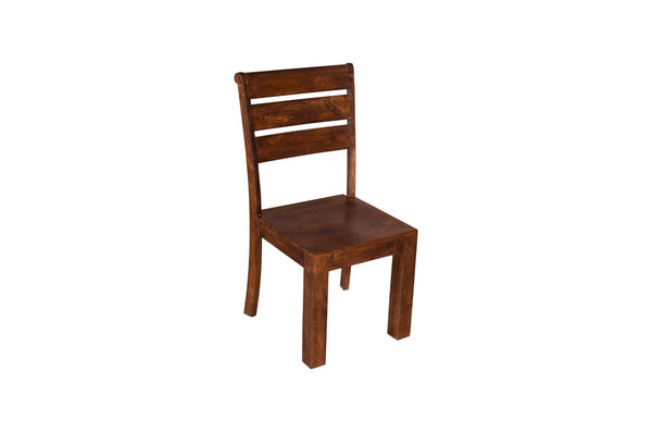 HomeRoots Seven-Piece Brown Solid Wood Dining Set with Six Elegant Ladder-Back Chairs for Timeless Style 635146