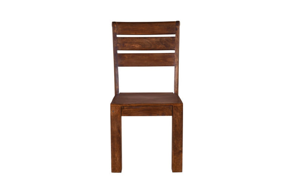 HomeRoots Seven-Piece Brown Solid Wood Dining Set with Six Elegant Ladder-Back Chairs for Timeless Style 635146