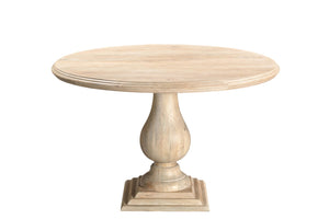 HomeRoots Five Piece Beige Round Solid Wood Dining Set with Ladder-Back Chairs for Elegant Entertaining 635150