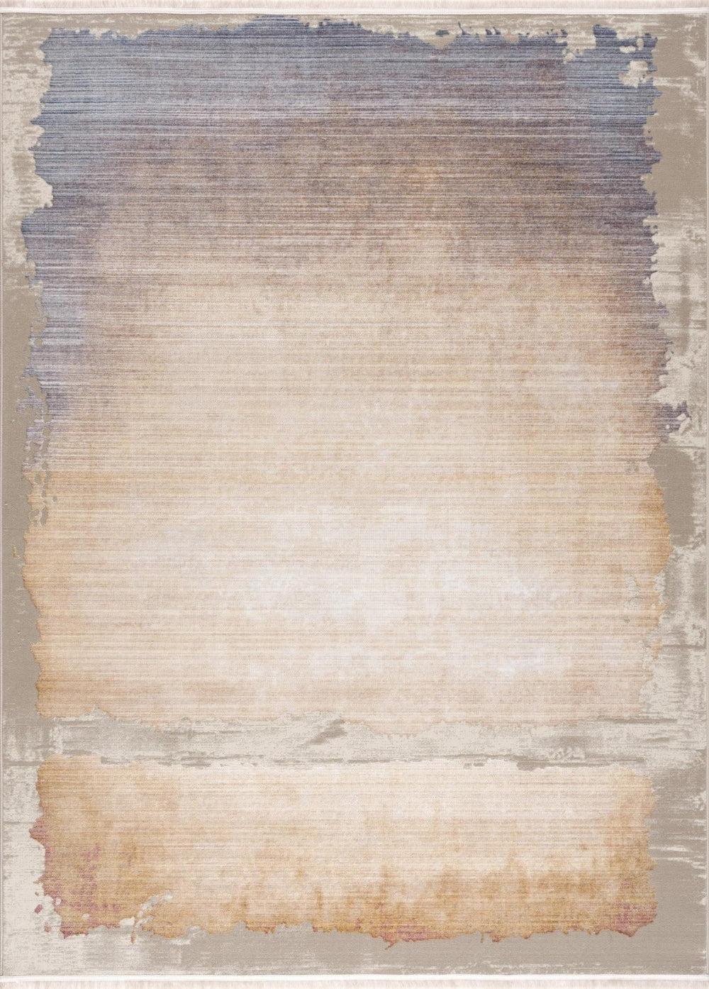 HomeRoots 12' Blue and Beige Abstract Runner Rug - Stylish, Durable & Stain-Resistant for High-Traffic Areas 635231