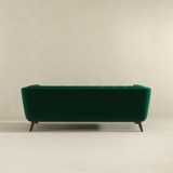 English Elm Ashcroft Furniture - Addison Large Green Velvet Sofa