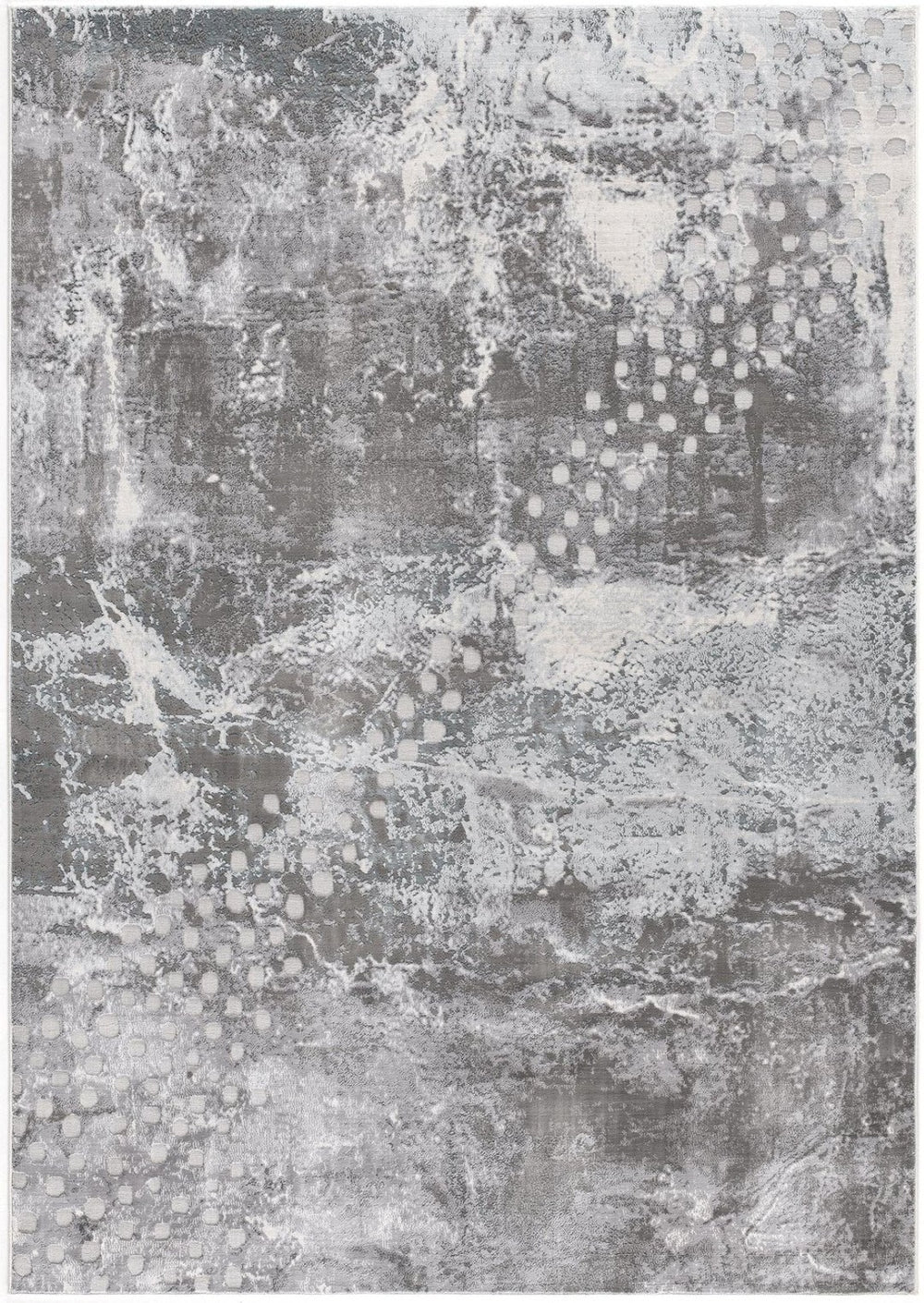 HomeRoots 9' Gray and Blue Abstract Area Rug – Plush, Modern Design for Cozy Living Spaces, Pet-Friendly & Durable 635255