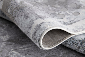 HomeRoots 9' Gray and Blue Abstract Area Rug – Plush, Modern Design for Cozy Living Spaces, Pet-Friendly & Durable 635255