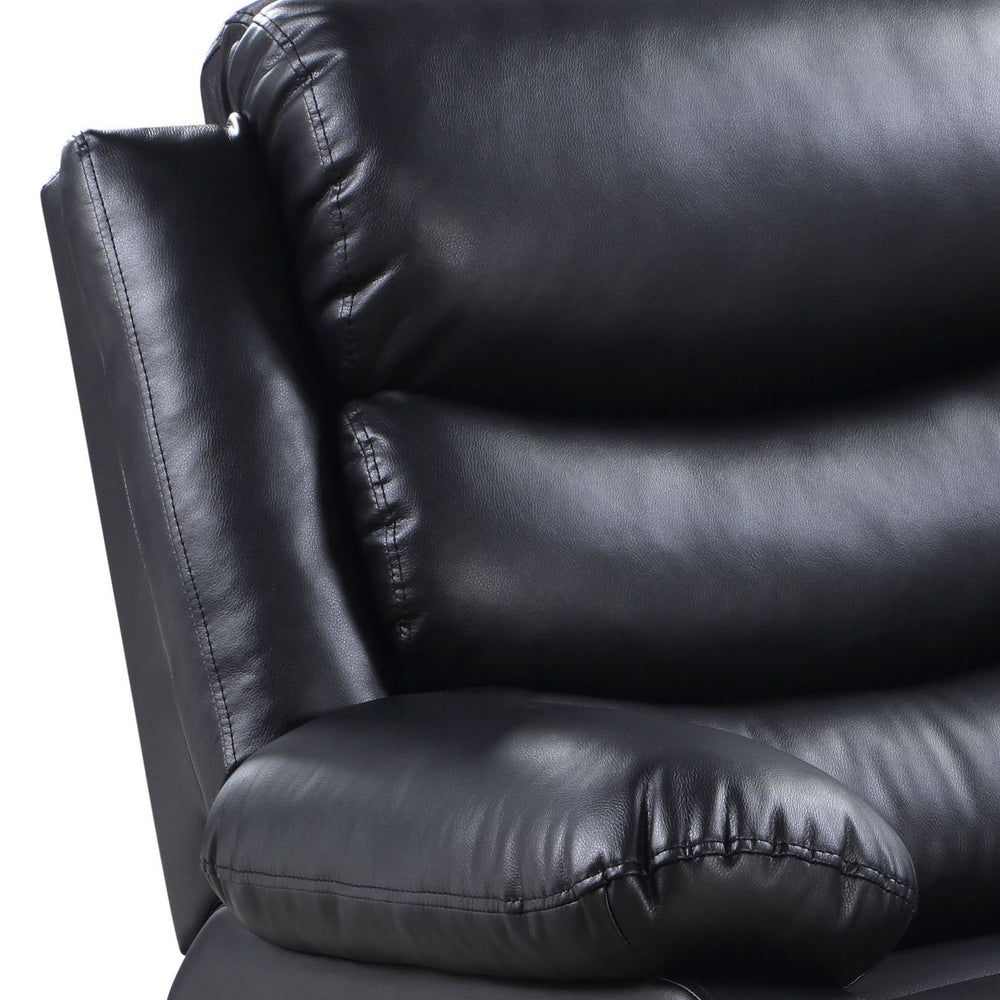 English Elm Black Power Recliner Plush Pillow-Top Arms, Independent Coil Support, Tight Cushions for Sleek Comfort and Durability B062P184508