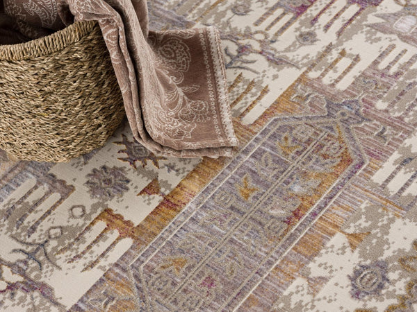 HomeRoots 2' Southwestern Runner Rug in Gray and Beige - Durable, Stain-Resistant Accent for Hallways & More 18' Runner 635341