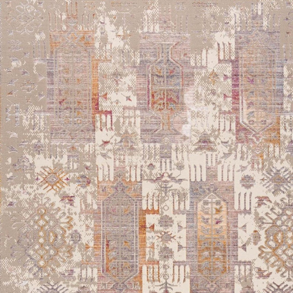HomeRoots 2' Southwestern Runner Rug in Gray and Beige - Durable, Stain-Resistant Accent for Hallways & More 2' X 12' 635342