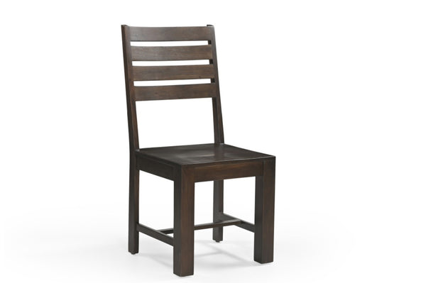 HomeRoots Seven-Piece Solid Wood Dining Set with Classic Ladder-Back Chairs in Warm Brown for Every Occasion 635349