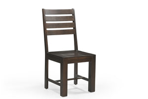 HomeRoots Nine-Piece Solid Wood Dining Set with Eight Comfortable Ladder-Back Chairs for Timeless Gatherings 635350