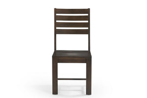 HomeRoots Nine-Piece Solid Wood Dining Set with Eight Comfortable Ladder-Back Chairs for Timeless Gatherings 635350