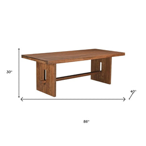 HomeRoots Nine-Piece Brown Solid Wood Dining Set with Eight Chairs for Elegant Family Gatherings & Style 635352