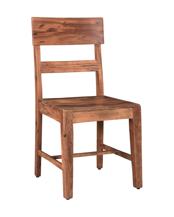 HomeRoots Six Piece Solid Wood Dining Set with Rich Brown Table, Black Ladder-Back Chairs & Comfort Seating 635360