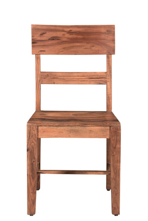 HomeRoots Seven Piece Solid Wood Dining Set with Comfortable Ladder-Back Chairs for Timeless Style & Durability 635364